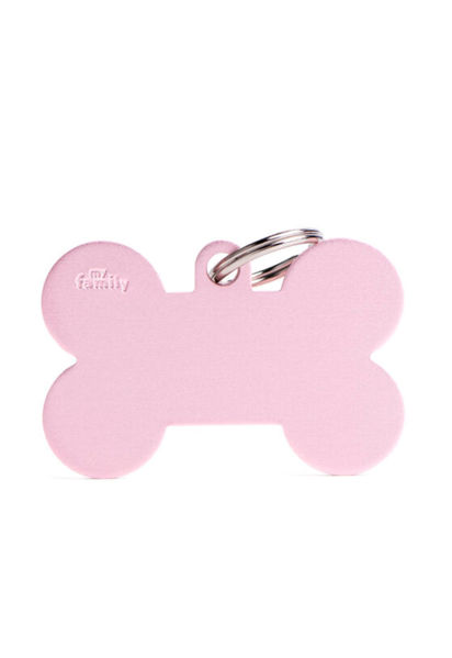 Imagen de CHAPITA IDENTIFICADORA HUESO ALUMINIO ROSA XL - FERPLAST