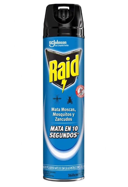 Imagen de INSECTICIDA RAID MATA MOSCAS, MOSQUITOS Y ZANCUDOS