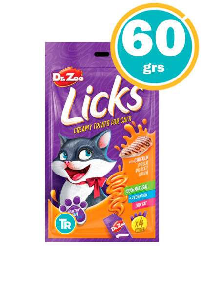 Imagen de SNACK DR ZOO LICKS VARIOS SABORES 60GR