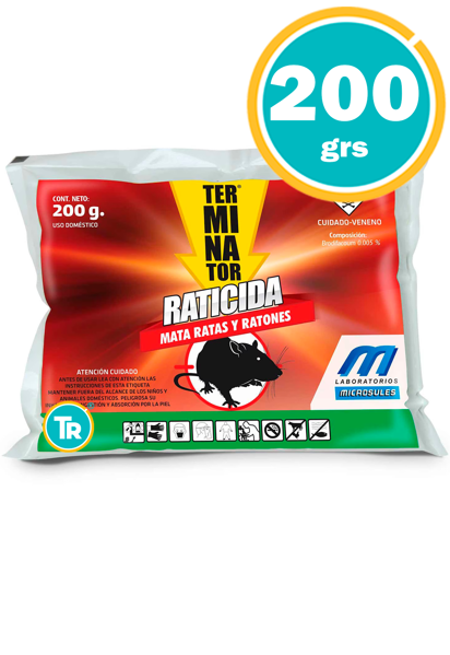 Imagen de RATICIDA TERMINATOR 200GRS - MICROSULES