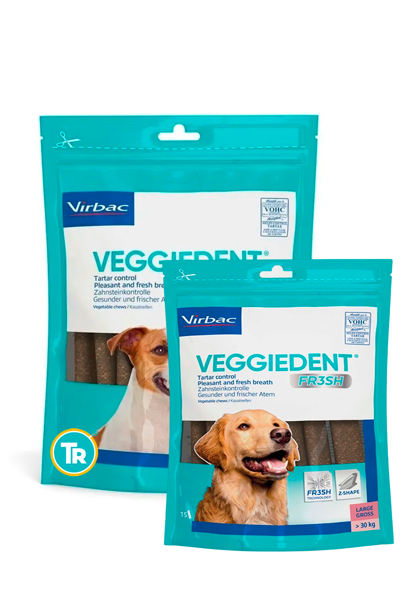 Imagen de HPM Virbac Veggiedent Fresh Raza Peq + HPM Virbac Veggiedent Fresh Raza Grande