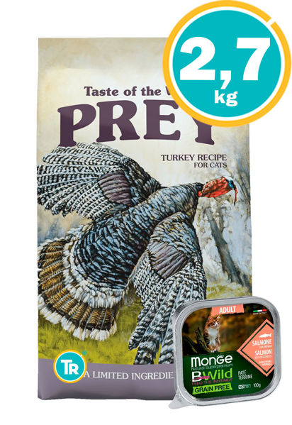 Imagen de TASTE OF THE WILD Feline Turkey Prey 2.7kg + Paté