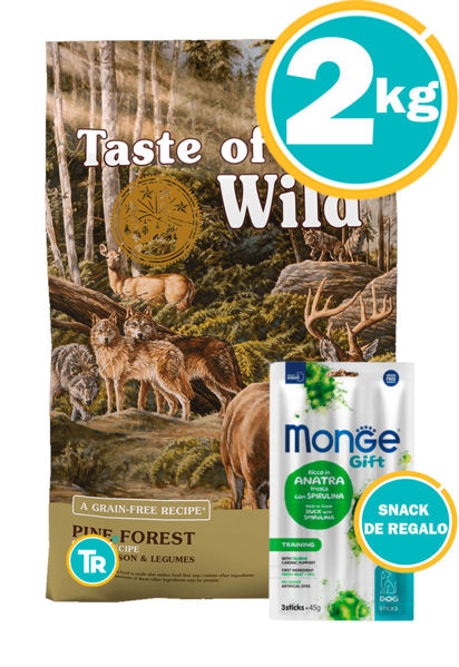 Imagen de TASTE OF WILD Canine Pine Forest 2kg + Snack