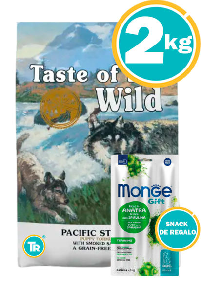 Imagen de TASTE OF THE WILD Canine Pacific Stream Puppy 2kg + Sticks