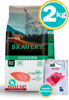 Imagen de BRAVERY Gato Adulto Castrado Pollo 2kg + Chapita