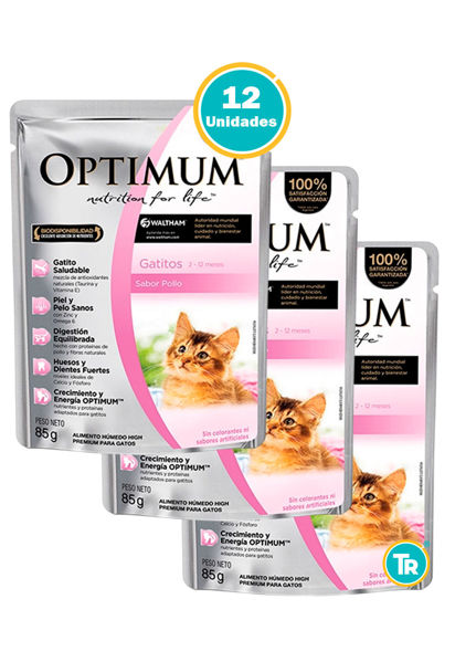 Imagen de SALSA GATO OPTIMUM GATITOS 85GRS - 12 UNIDADES