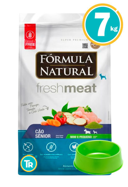 Imagen de FORMULA NATURAL FRESH MEAT SENIOR MINI Y PEQUEÑO 7K + COMEDERO REGALO