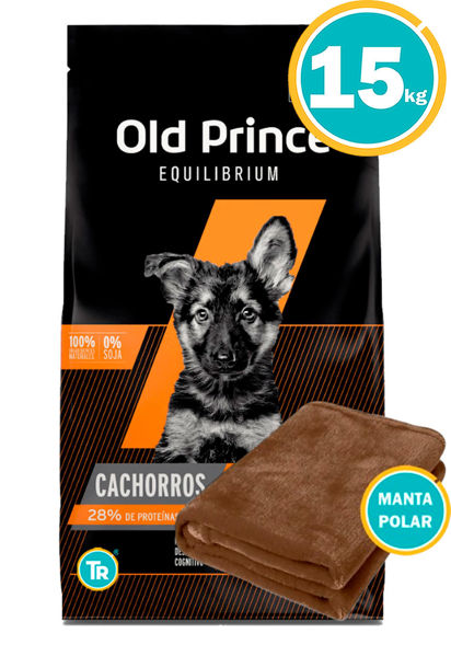 Imagen de OLD PRINCE EQUILIBRIUM CACHORRO MED/GDE 15KG + MANTA