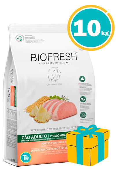 Imagen de BIOFRESH ADULTO RAZAS PEQUEÑAS 10,1KG CERDO Y ANANÁ + REGALO A ELECCIÓN