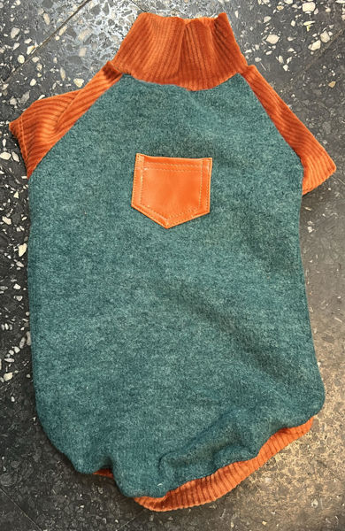 Imagen de BUZO ANGORA STRETCH - PETRÓLEO Y MARRON TALLE 4