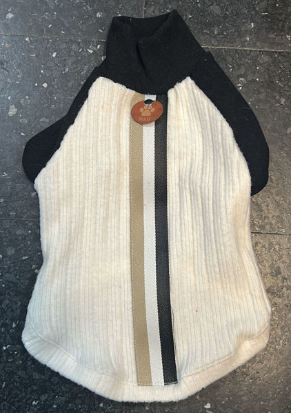 Imagen de BUZO ANGORA STRETCH - BLANCO Y NEGRO TALLE 2