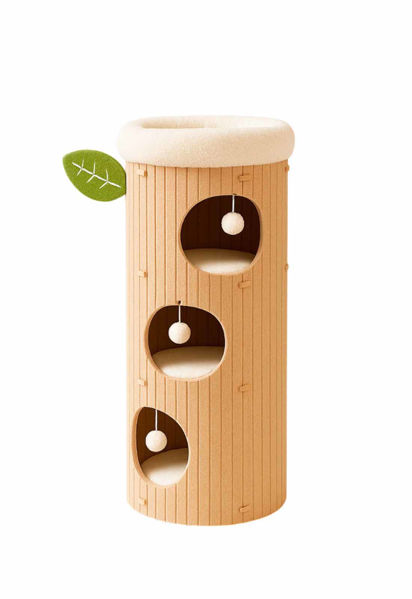 Imagen de RASCADOR P/GATO 3 NIVELES CAMEL CON ALMOHADÓN