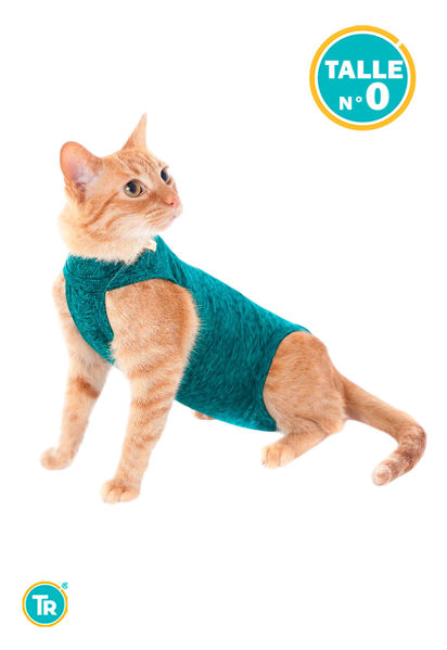 Imagen de ROPA PROTECTORA PARA GATOS TALLE 0 VERDE