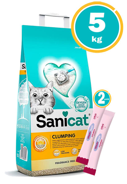 Imagen de SANITARIO SANICAT CLUMPING 5 KG + Salsas