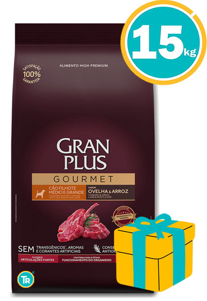 Imagen de GRAN PLUS GOURMET CACHORRO MED/GRAN 15KG CORDERO Y ARROZ