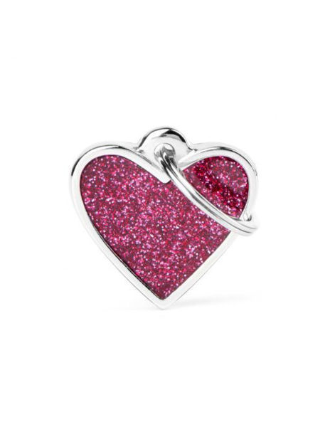 Imagen de CHAPITA CORAZÓN S GLITTER PINK NEW