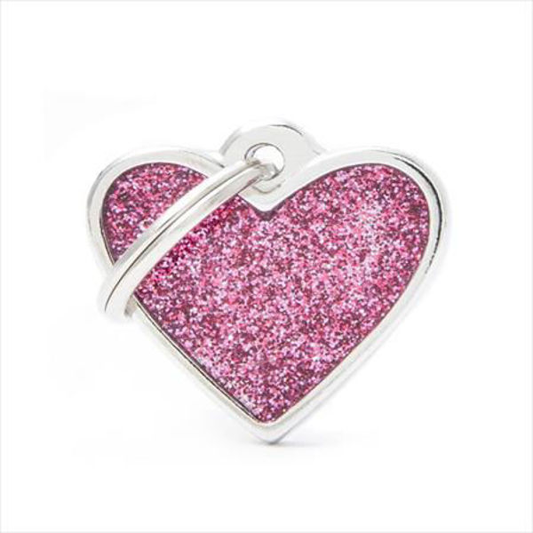 Imagen de Chapita Identificatoria Corazon Rubi Chico