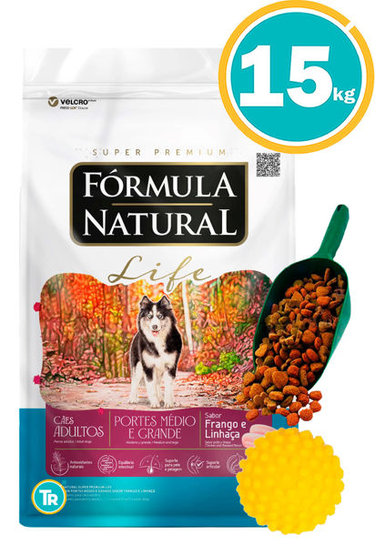 Imagen de FORMULA Natural Perro Adulto Raza Grande Y Mediano 15 Kg + Pala + Pelota