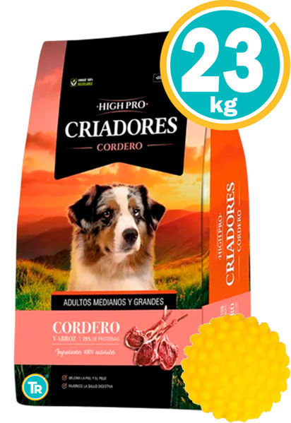 Imagen de CRIADORES ADULT HIGH PRO CORDERO 20+3 KG + PELOTA