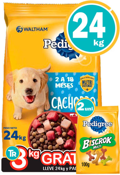 Imagen de PEDIGREE Cachorro 21 + 3 kg + Biscrock