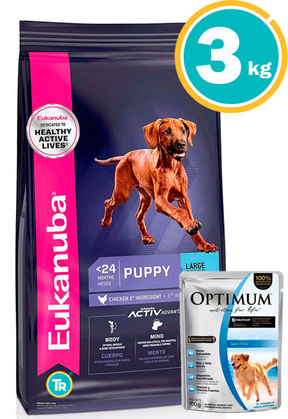 Imagen de EUKANUBA Cachorro Raza Grande 3kg + Salsa