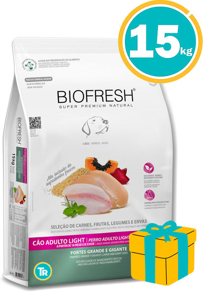 Imagen de BIOFRESH Alimento Adultos Light Razas Grandes y Gigantes 15kg