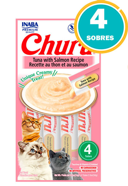 Imagen de CHURU TUNA Y SALMON (ATUN Y SALMON) 56GR 4 SOBRES
