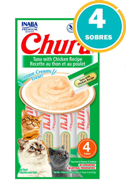 Imagen de CHURU ATUN Y POLLO 56GR 4 SOBRES