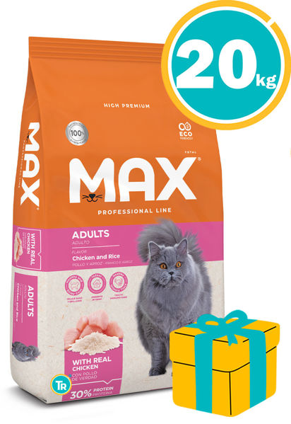 Imagen de MAX Gato Adulto Pollo Y Arroz 20kg