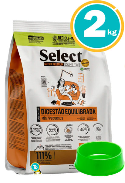 Imagen de SELECT Digestión Equilibrada Raza Peq/Mini 2kg comedero