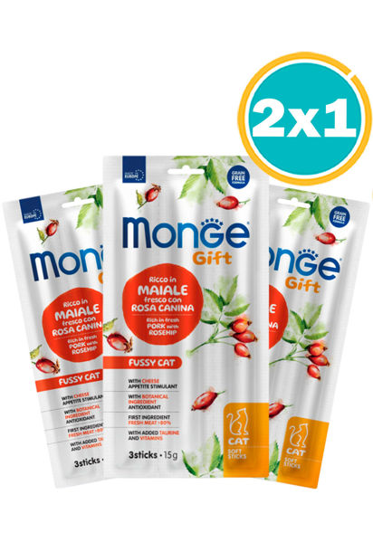 Imagen de MONGE GIFT GATO EXIGENTE 15GR 2x1