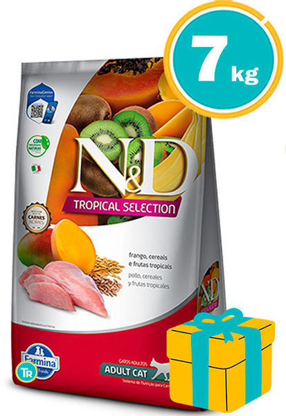 Imagen de ALIMENTO NYD GATO ADULTO TROPICAL 7KG (POLLO)+ REGALO