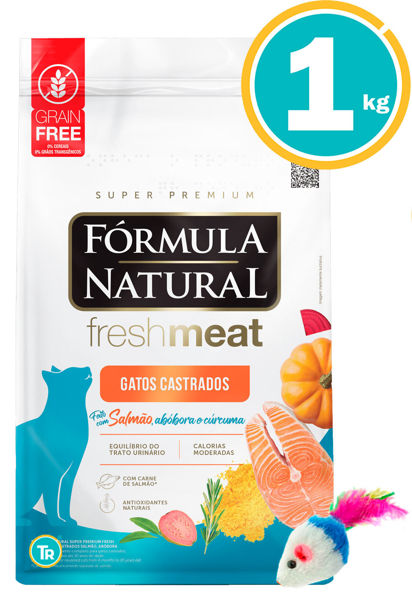 Imagen de FORMULA NATURAL FRESH MEAT GATO ADULTO CASTRADO 1KG + Ratón