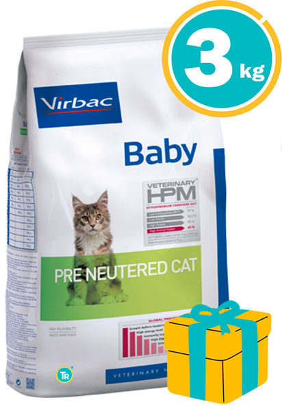 Imagen de HPM Virbac Gato Kitten Baby Pre Neutered 3kg + Regalo a elección