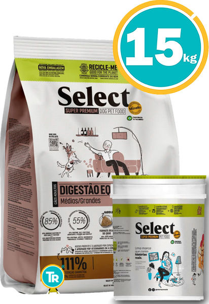 Imagen de SELECT Perro Adulto Digestión Equilibrada Med/Gde 15kg + Contenedor Select