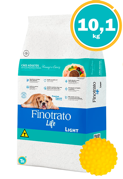 Imagen de FINOTRARO LIFE PERRO ADULTO LIGHT R/PEQ. 10.1KG + pelota