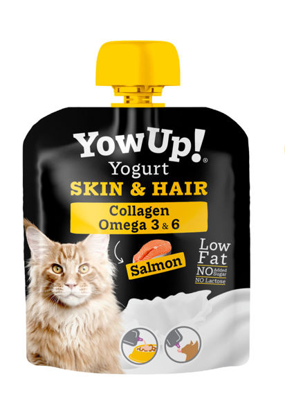 Imagen de Yogurt YowUp! Skin & Hair salmón Gato 85grs