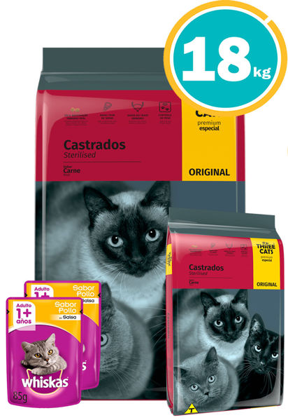 Imagen de THREECATS ORIGINAL ADULTO CASTRADO 15 + 3KG FRACCIONADO