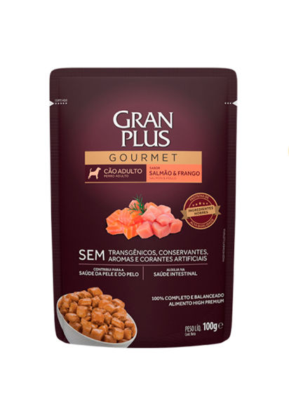 Imagen de Salsa GRAN PLUS Perro adulto POLLO Y SALMÓN 100gr