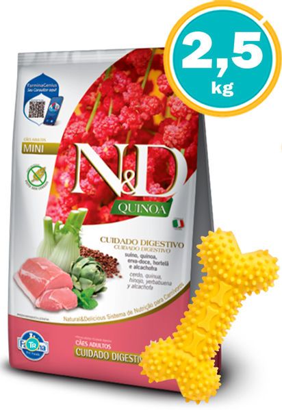 Imagen de NYD Quinoa Perro mini CUIDADO DIGESTIVO Cerdo 2.5kg