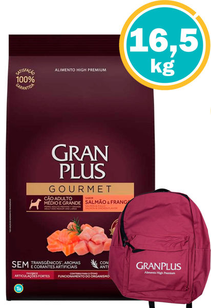 Imagen de GRAN PLUS GOURMET ADULTO RAZA GRAN/MEDI 16KG SALMON Y POLLO