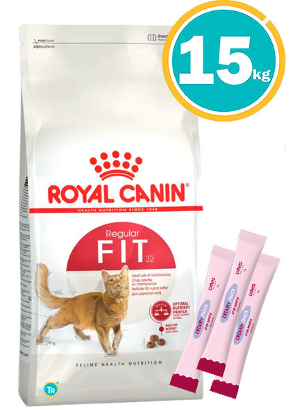 Imagen de ROYAL CANIN Gato Regular Fit 32 15 kg + Vaso