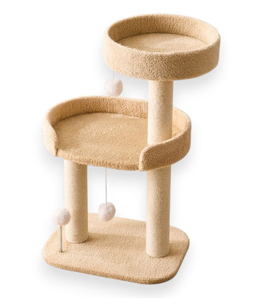 Imagen de Rascador gato color beige 2 niveles