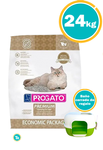 Imagen de SANITARIO PROGATO LITTER PREMIUM 24KG KIT