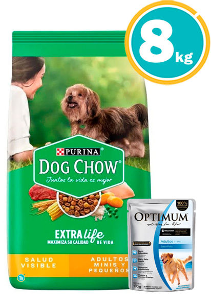 Imagen de DOG CHOW Adultos Raza Pequeña 8kg + Salsa Optimum