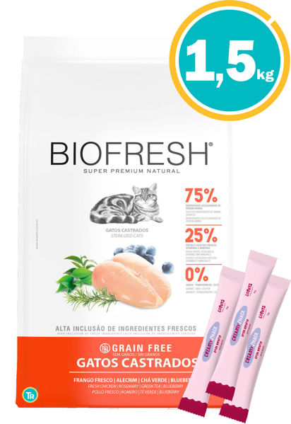 Imagen de BIOFRESH Gato Castrado 1,5Kg Pollo + Juguetes