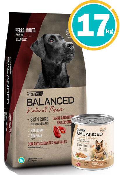 Imagen de Balanced NATURAL RECIPE Perro CARNE ARGENTINA 15+2kg