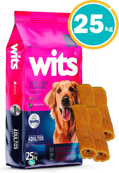 Imagen de WITS Perro Adulto 25kg+ Roll de bacon