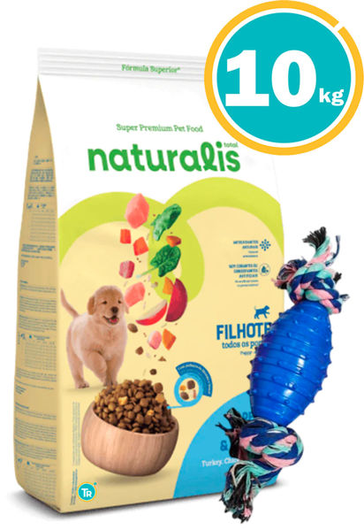 Imagen de NATURALIS Alimento Perro Cachorro Pavo, Pollo y Frutas 10,1kg + Juguete