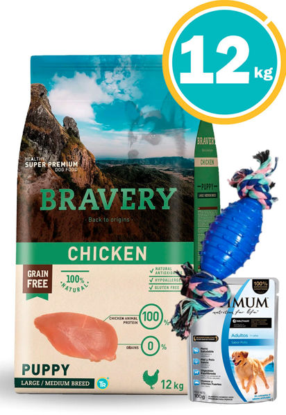Imagen de BRAVERY Perro Cachorro Razas Medianas Y Grandes + Salsa y juguete